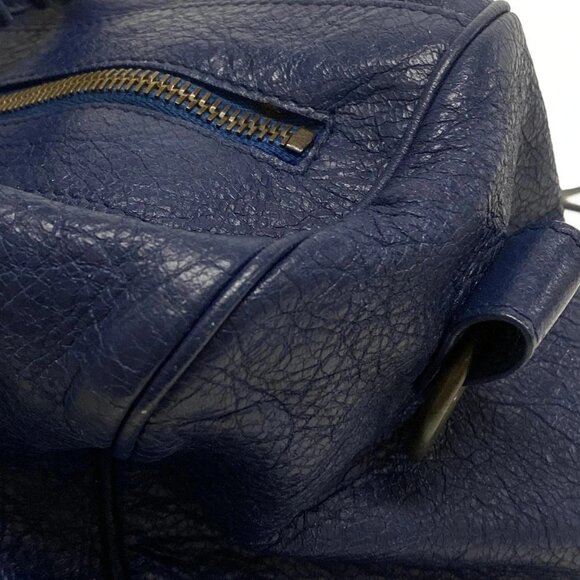 Auth BALENCIAGA Classic Twiggy 409334 Blue Leather Handbag - Picture 4 of 16